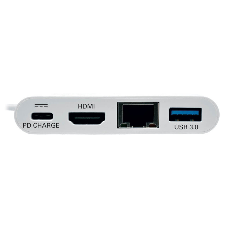 Mini dokovacia stanica USB-C/HDMI, USB 3.0, GbE, 60W nabíjanie, HDCP, biela