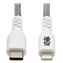 Kábel USB-C 2.0 / Lightning, s LED diódou, MFi, (Samec/Samec), odolný kábel, 3.05m