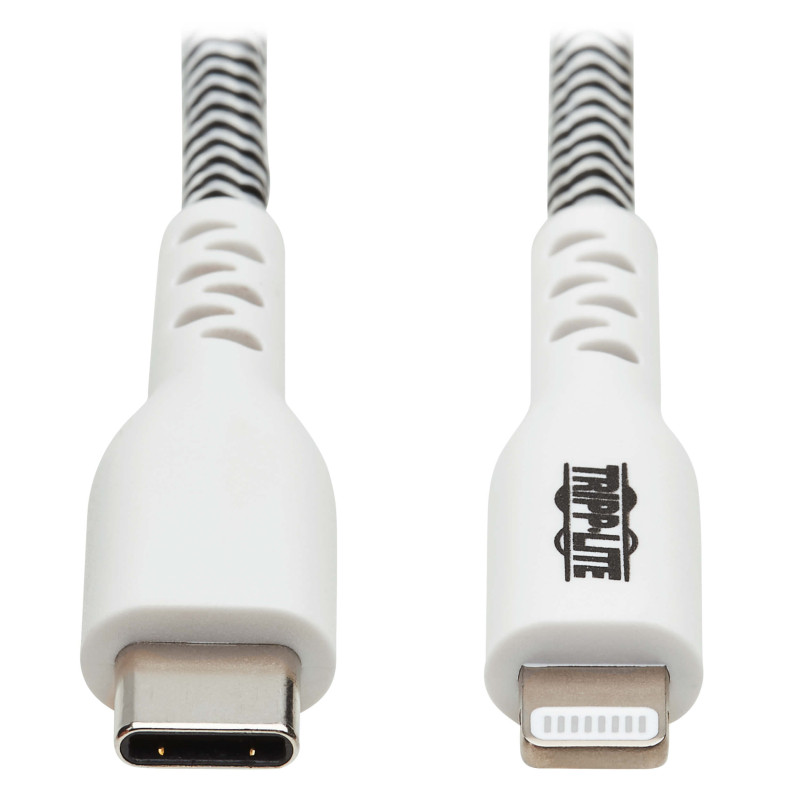 Kábel USB-C 2.0 / Lightning, s LED diódou, MFi, (Samec/Samec), odolný kábel, 3.05m
