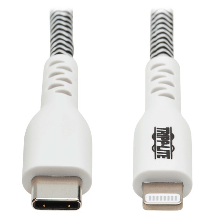 Kábel USB-C 2.0 / Lightning, s LED diódou, MFi, (Samec/Samec), odolný kábel, 3.05m