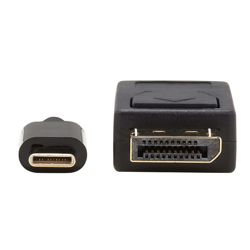 Adaptér USB-C/DisplayPort BiDirect, uzamykateľný konektor, 4K 60Hz, HDR (Samec/Samec), kábel 1.8m