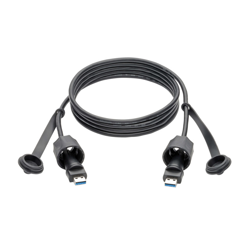 Kábel USB-A/USB-A, SuperSpeed, USB 3.0/3.1, odolný IP68, tienený, (Samec/Samec), 1.83m