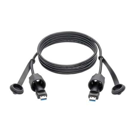 Kábel USB-A/USB-A, SuperSpeed, USB 3.0/3.1, odolný IP68, tienený, (Samec/Samec), 1.83m