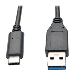 Kábel USB-C/USB-A (Samec/Samec), USB 3.1 Gen 2 (10Gb/s), kompatibilný Thunderbolt 3, 0.9m