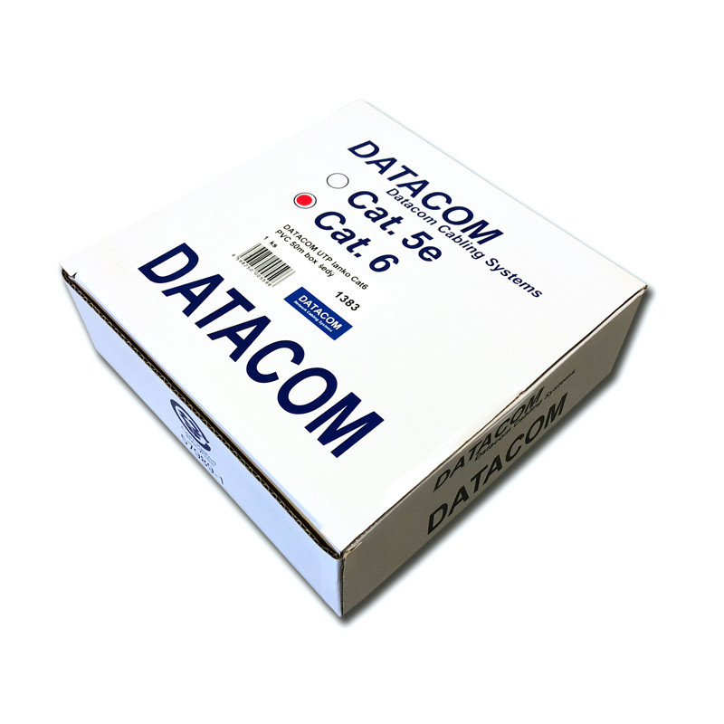 DATACOM UTP flex, Cat6 PVC, sivý, 50m, lanko