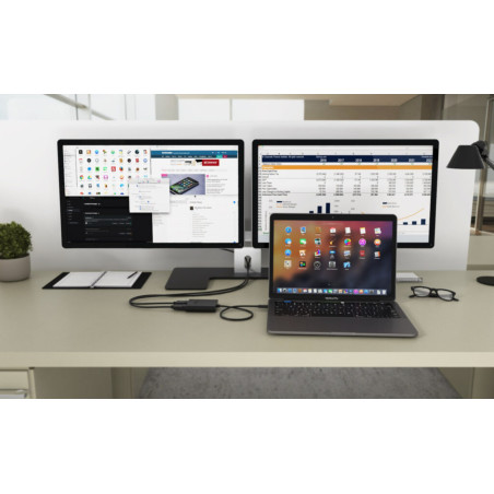 i-tec USB-C Dual 4K/60Hz (single 8K/30Hz) DP Video adaptér