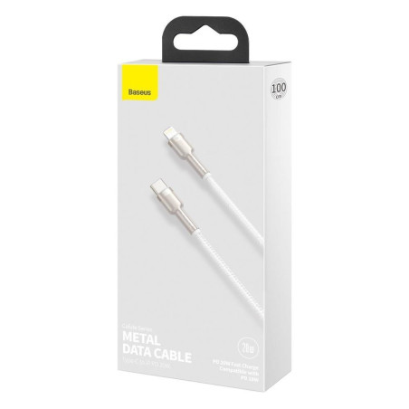 Baseus Dátový kábel Cafule USB-C/Lightning PD 20W 1m biely