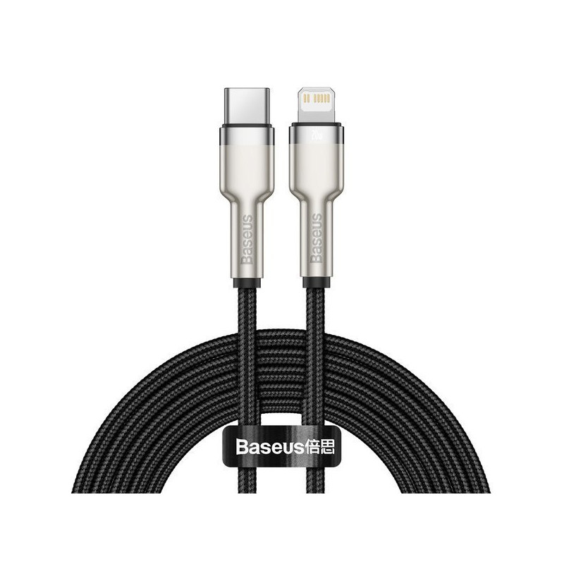 Baseus Dátový kábel Cafule USB-C/Lightning PD 20W 2m čierny