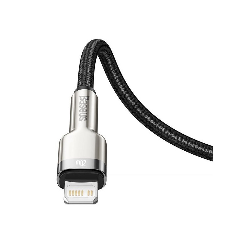 Baseus Dátový kábel Cafule USB-C/Lightning PD 20W 2m čierny