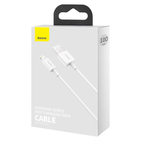 Baseus Dátový kábel Superior Series USB/Lightning 1m (2.4 A) biela