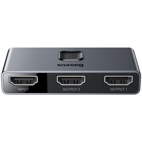Baseus HDMI rozbočovač Matrix HDMI Splitter 2v1/1v2 sivý