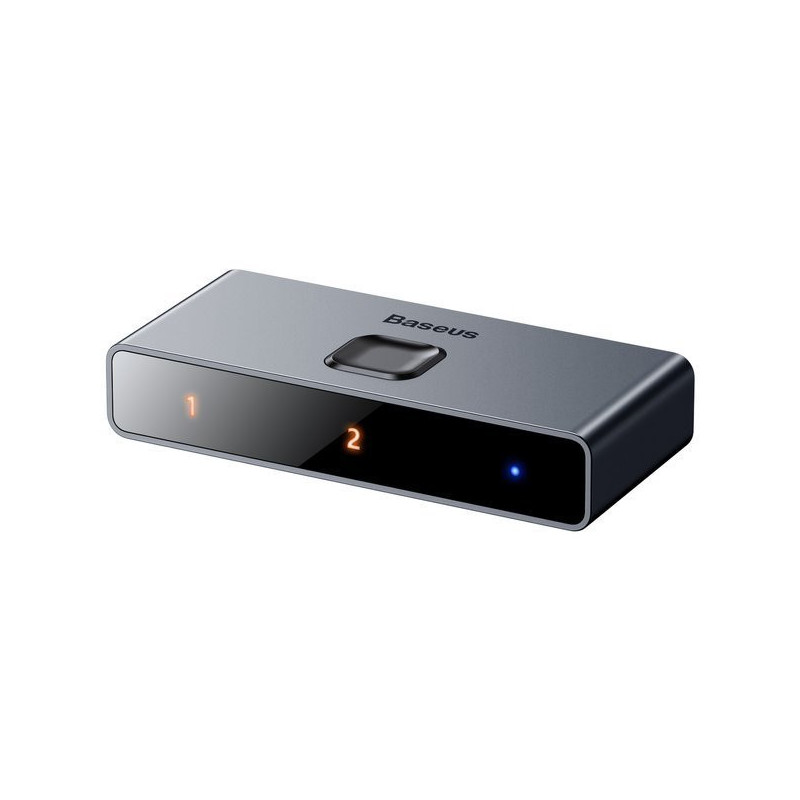Baseus HDMI rozbočovač Matrix HDMI Splitter 2v1/1v2 sivý