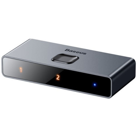 Baseus HDMI rozbočovač Matrix HDMI Splitter 2v1/1v2 sivý