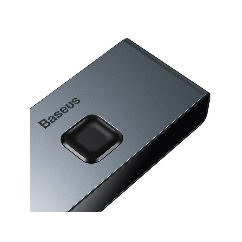 Baseus HDMI rozbočovač Matrix HDMI Splitter 2v1/1v2 sivý