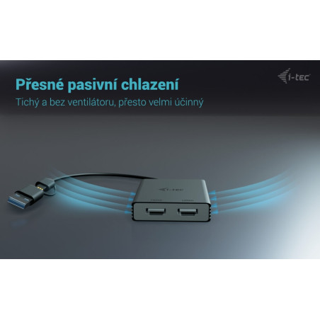 i-tec USB-A/USB-C Dual 4K HDMI Video adaptér