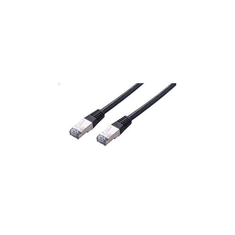 Kábel C-TECH patchcord Cat5e, FTP, čierny, 1m