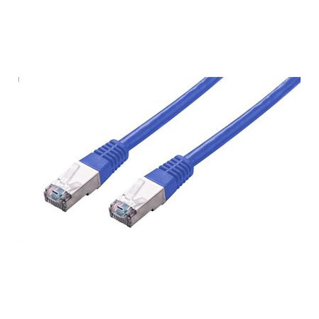 Kábel C-TECH patchcord Cat5e, FTP, modrý, 1m