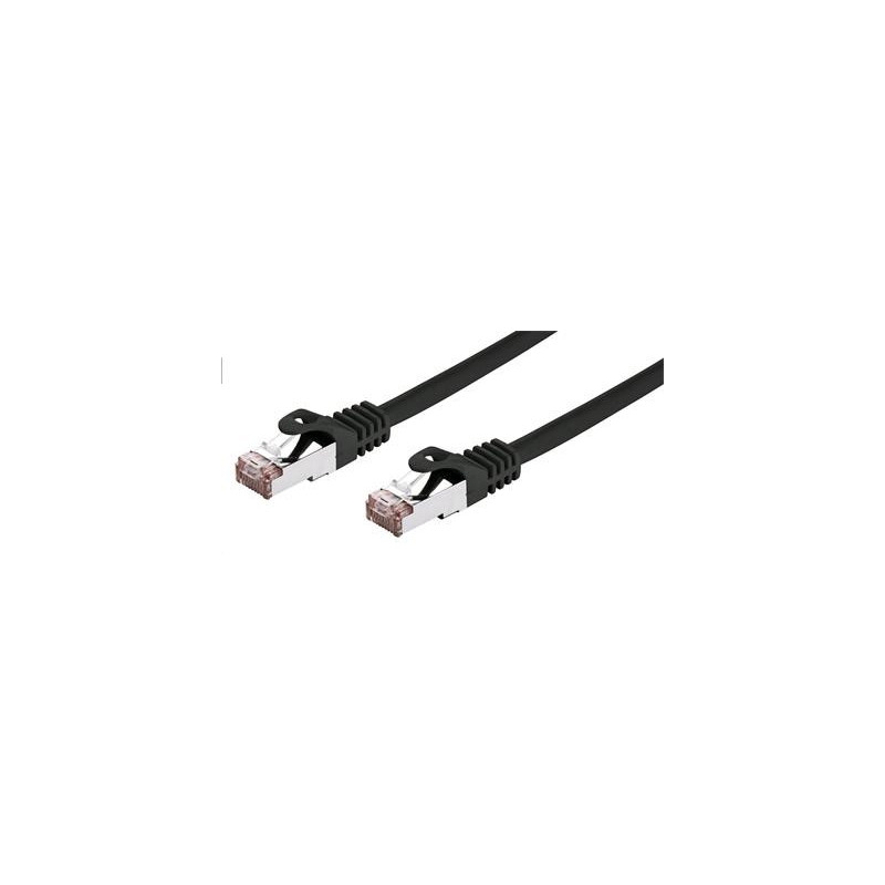 Kábel C-TECH patchcord Cat6, FTP, čierny, 0,5m