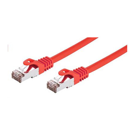 Kábel C-TECH patchcord Cat6, FTP, červený, 0,25m
