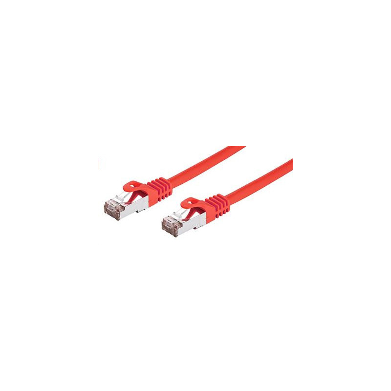 Kábel C-TECH patchcord Cat6, FTP, červený, 0,5m