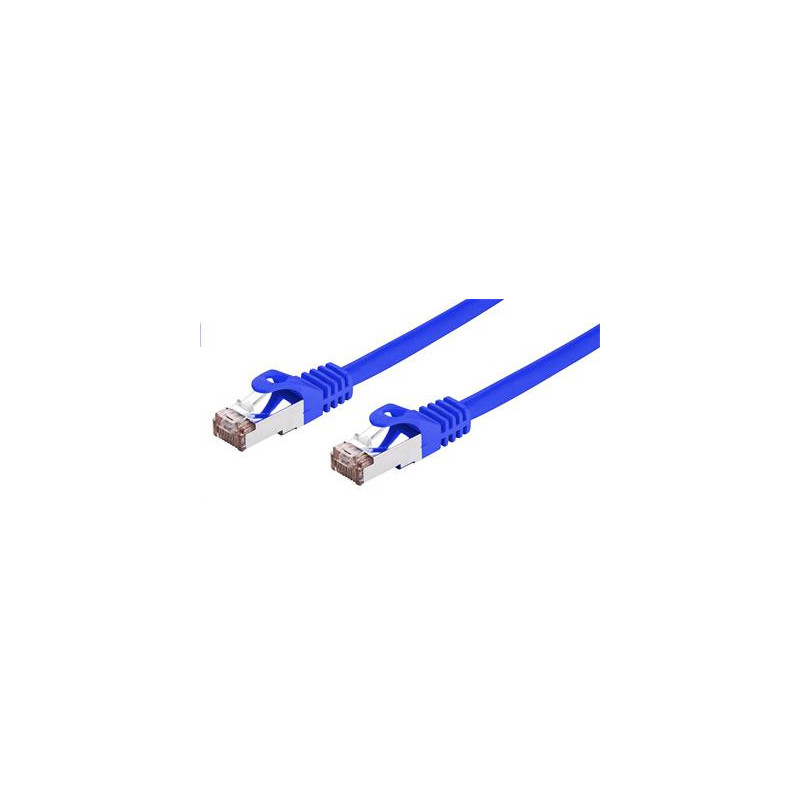 Kábel C-TECH patchcord Cat6, FTP, modrý, 1m