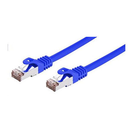 Kábel C-TECH patchcord Cat6, FTP, modrý, 2m