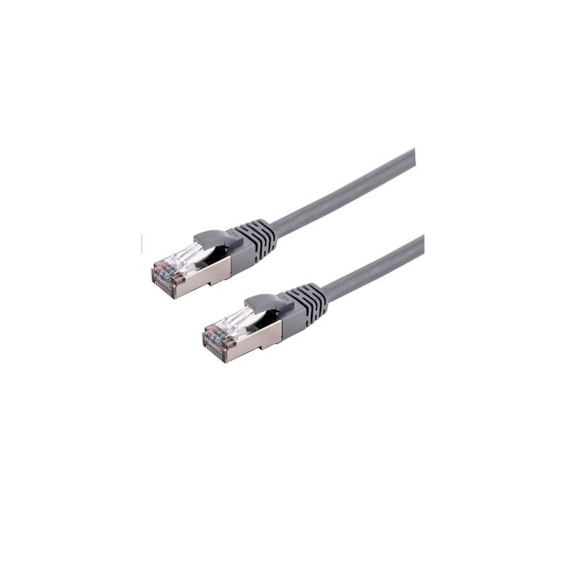 Kábel C-TECH patchcord Cat7, S/FTP, sivý, 0,5m