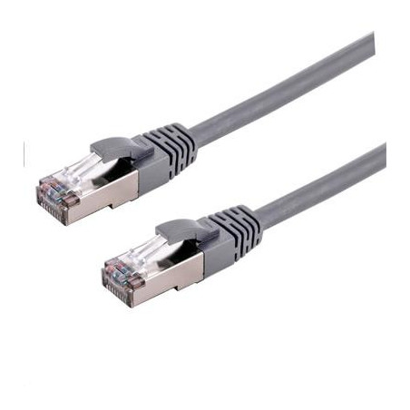 Kábel C-TECH patchcord Cat6a, S/FTP, sivý, 0,25m
