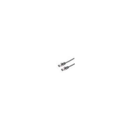 Kábel C-TECH patchcord Cat6a, S/FTP, sivý, 0,25m