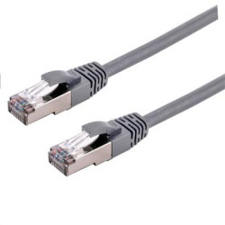 Kábel C-TECH patchcord Cat6a, S/FTP, sivý, 2m