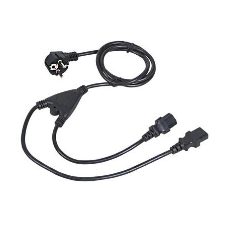 Kábel C-TECH sieťový 1,8m 220/230V napájací, rozdvojka Y, VDE