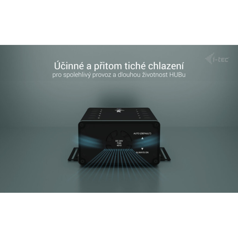 i-tec USB-C/USB-A Metal Charging + Data HUB, 15W/port, 10x USB-C, 180W