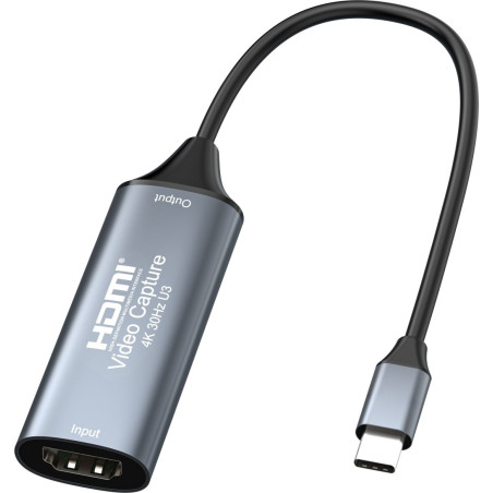 PromiumCord HDMI grabber pre video/audio signálu do počítača s konektorom USB 3.0 typ c