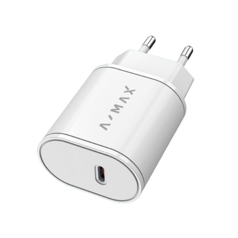 Aligator sieťová nabíjačka A-MAX PD 20W USB-C biela