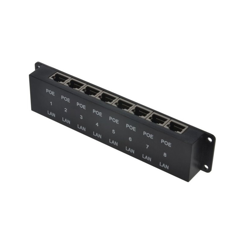 MaxLink pasívny POE panel, 8 portov