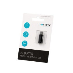 Redukcia Forever micro USB USB-C čierna