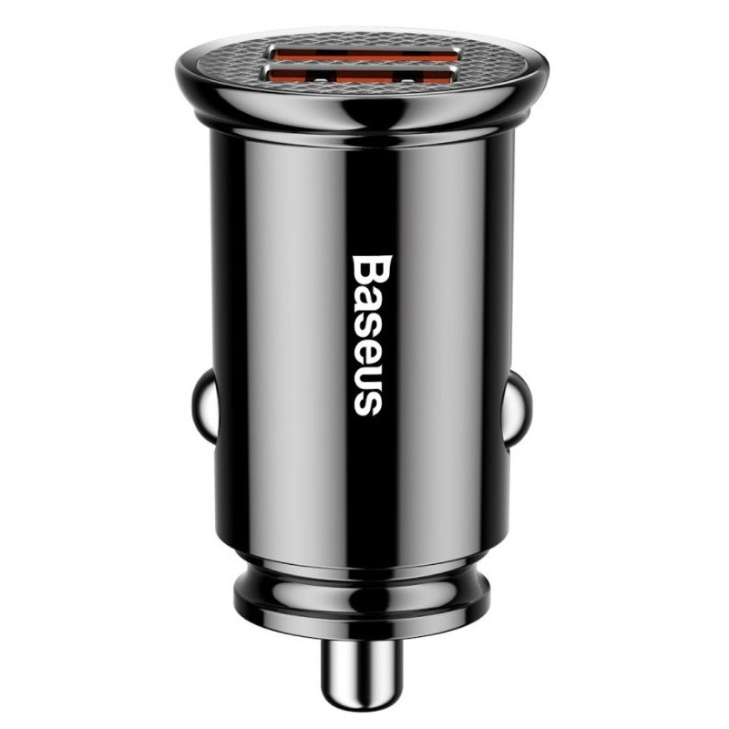 Baseus rýchlonabíjačka do auta 2xUSB QC3.0 30W čierna