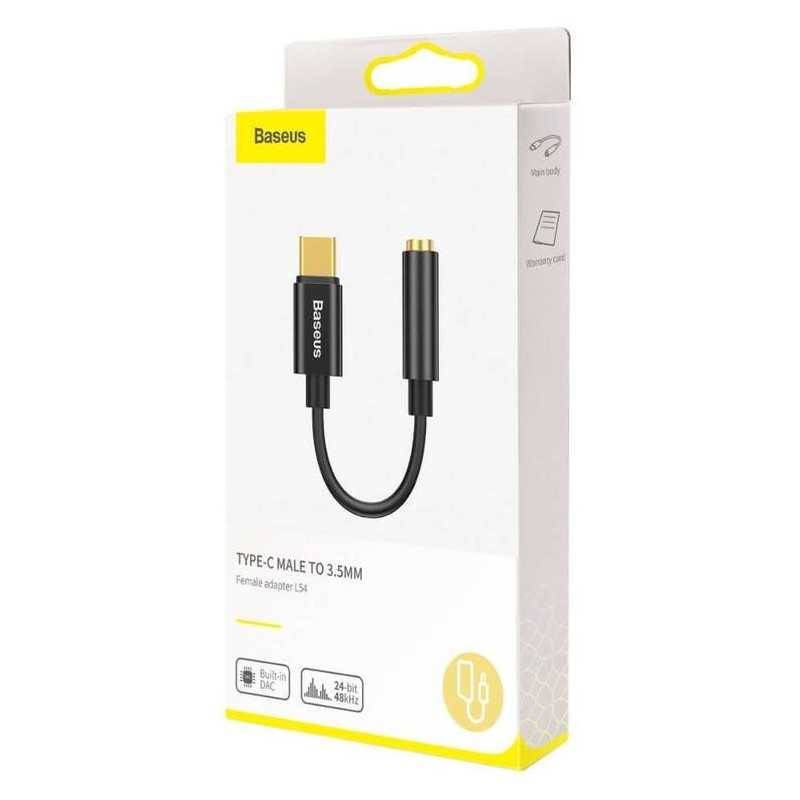 Baseus audio adaptér z USB-C na Jack 3,5mm čierny