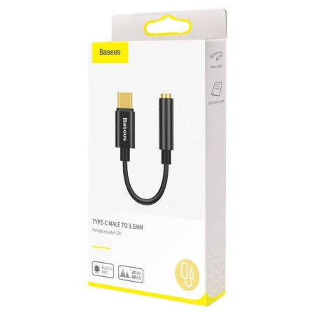 Baseus audio adaptér z USB-C na Jack 3,5mm čierny
