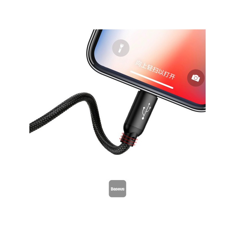 Baseus dátový kábel 3v1 microUSB+Lightning+USB-C 1,2m 3,5A