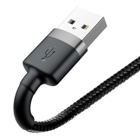 Baseus dátový kábel Cafule Lightning 2m 1,5A šedo-čierny