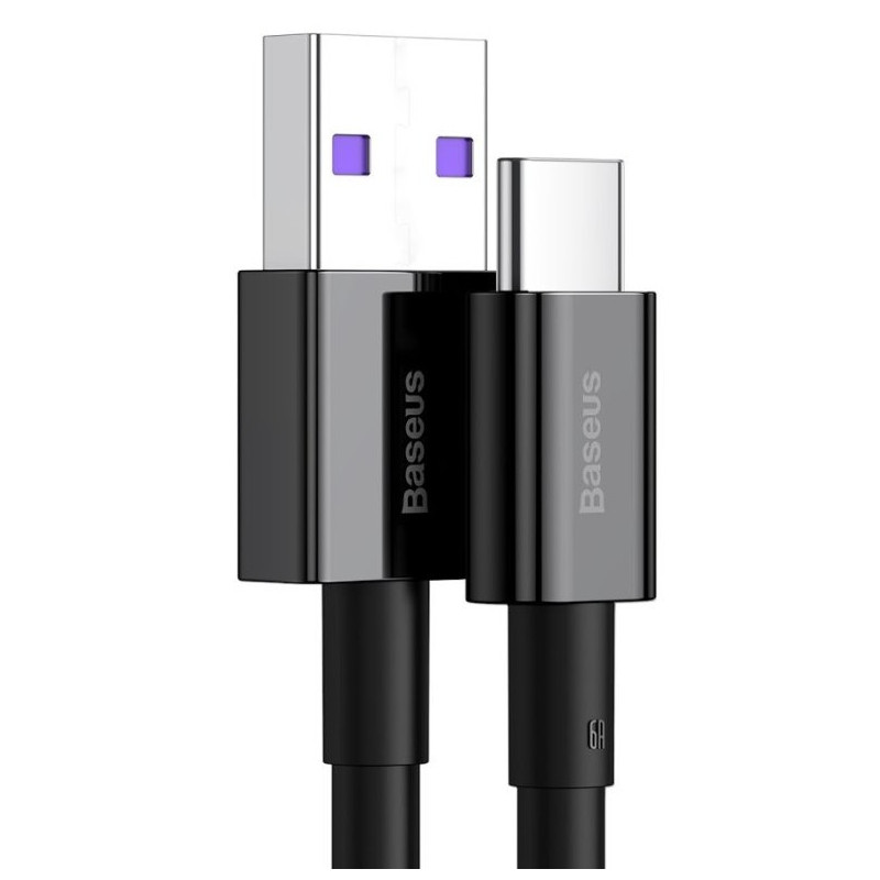 Baseus dátový kábel Superior USB-C 1m 6A 66W čierny