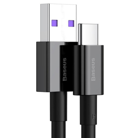 Baseus dátový kábel Superior USB-C 1m 6A 66W čierny