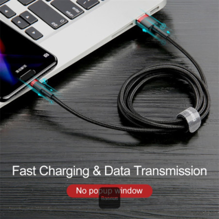 Baseus dátový kábel Cafule USB-C 2m 2A červeno-čierny