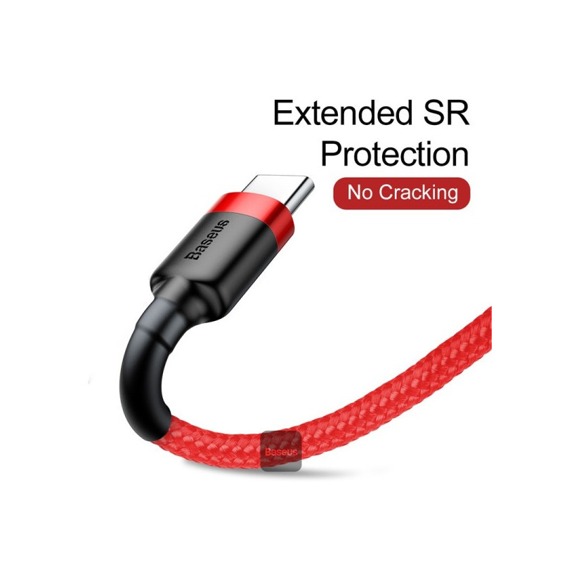 Baseus dátový kábel Cafule USB-C 2m 2A červený
