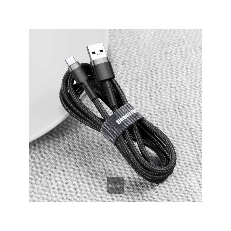 Baseus dátový kábel Cafule USB-C 2m 2A šedo-čierny