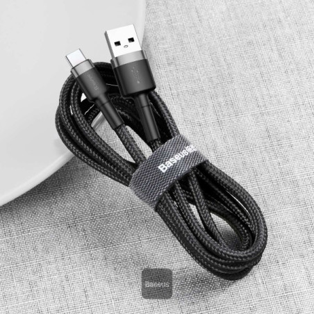 Baseus dátový kábel Cafule USB-C 2m 2A šedo-čierny