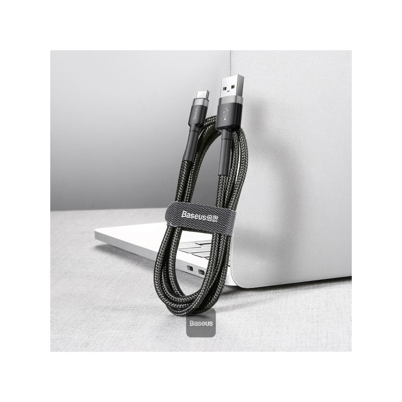 Baseus dátový kábel Cafule USB-C 2m 2A šedo-čierny