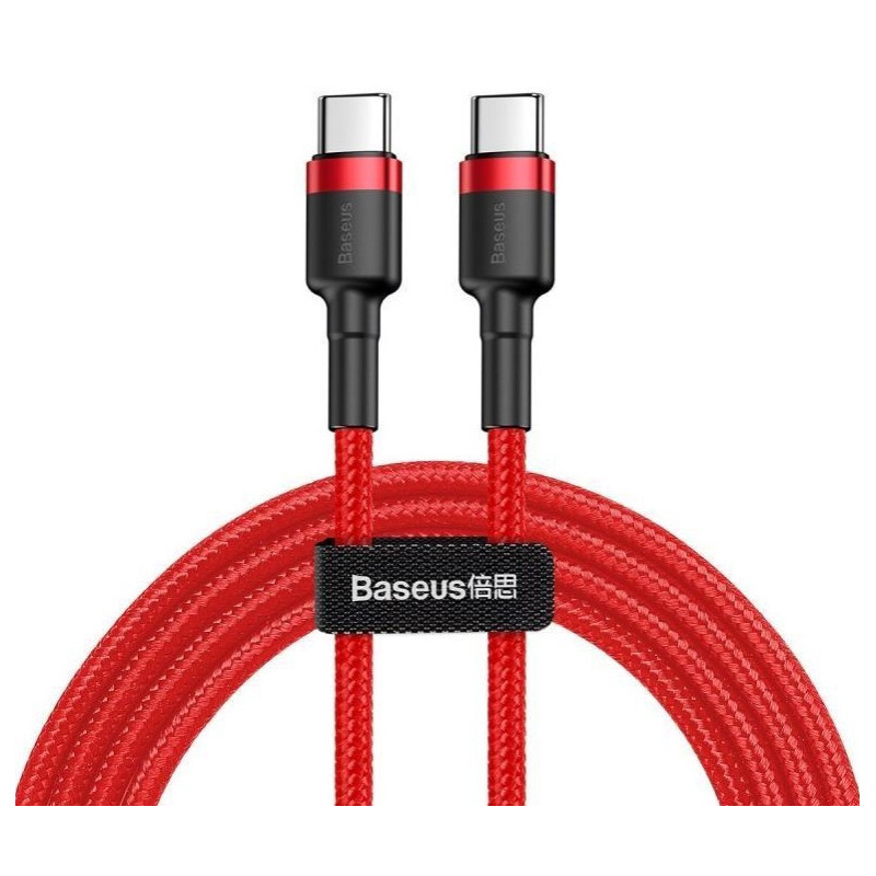 Baseus dátový kábel Cafule USB-C/USB-C 1m PD2.0 60W červený