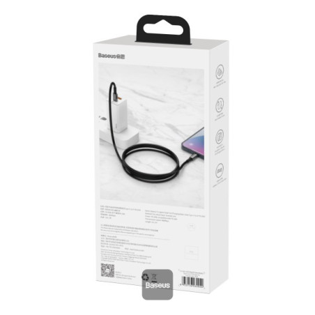 Baseus dátový kábel Tungsten Gold USB-C/USB-C 2m 100W čierny
